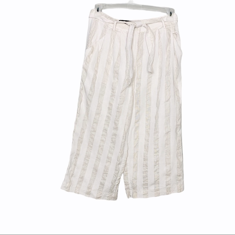 Who What Wear Linen Wide Leg Crop Pants